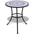 Mosaiktisch 60 cm Blau/Weiss
