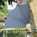 vidaXL, vidaXL Faltbarer Balkonfächer Grau 210×210 cm
