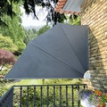 vidaXL, vidaXL Faltbarer Balkonfächer Grau 160×240 cm
