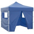 vidaXL Faltzelt mit 4 Wänden 3 x 3 m Blau