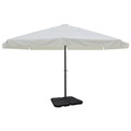 vidaXL Sonnenschirm Aluminium weiss mit Schirmständer