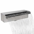 vidaXL, vidaXL Pool-Wasserfall Fontäne Rechteckig Edelstahl 30 cm