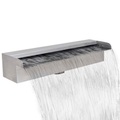 vidaXL, vidaXL Pool-Wasserfall Fontäne Rechteckig Edelstahl 45 cm