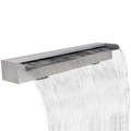 vidaXL, vidaXL Pool-Wasserfall Fontäne Rechteckig Edelstahl 90 cm