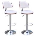 vidaXL Barhocker 2 Stk. Weiß Kunstleder