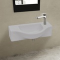 Keramik Waschbecken mit Hahnloch weiss