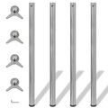 vidaXL 4x höhenverstellbares Tischbein Tischbeine Nickel gebürstet 1100 mm