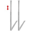 vidaXL 2 x Teleskopfuß Tischfuß Stützfuß Tischbein Chrom 710 mm-1100 mm