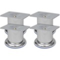 vidaXL 4 x Möbelfuß Sofafuß Sockelfuß Chrom rund 60 mm