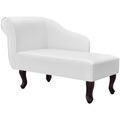 Chaiselongue Kunstleder Weiss
