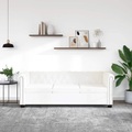Chesterfield Sofa 3-Sitzer Kunstleder Weiss