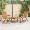 vidaXL Klappbare Gartenstühle 2 Stk. Massivholz Teak