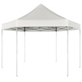 Sechseckiges Faltbares Pop-Up Festzelt Cremeweiss 3,6x3,1 m