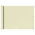 Balkonsichtschutz Oxfordgewebe 75x600 cm Creme
