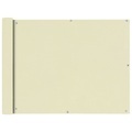 Balkonsichtschutz Oxfordgewebe 90x600 cm Creme