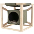 Quapas!, Quapas! Quapas! Quapas! Katzenbett mit Hängematte Catcube Grün L 62,5x62,5x62,5 cm