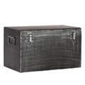 Label51, Label51 Metall Kiste Schwarz Vintage Extra Large 60 x 40 cm