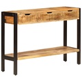Sideboard mit 3 Schubladen 110 x 35 x 75 cm Massivholz Mango