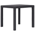 Gartentisch Braun 79 x 79 x 72 cm Kunststoff Rattan-Optik