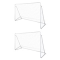 vidaXL, vidaXL Fußball-Tornetze 2 Stück 240 x 90 x 150 cm Stahl
