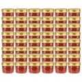 vidaXL Marmeladengläser mit goldenem Deckel 48 Stk. 110 ml