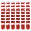 vidaXL Marmeladengläser mit Weißem/Rotem Deckel 48 Stk. 230 ml