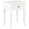 Nachttisch Weiss 40 x 30 x 50 cm Kiefernholz Massiv