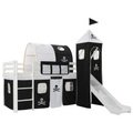 Kinderhochbett-Rahmen mit Rutsche & Leiter Kiefernholz 97x208cm