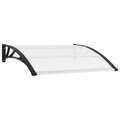 vidaXL Türvordach Schwarz und Transparent 120×80 cm PC