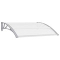 vidaXL Türvordach Grau und Transparent 120×80 cm PC