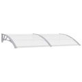 vidaXL Türvordach Grau und Transparent 200×80 cm PC