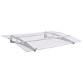 vidaXL Haustürvordach Sibern und Transparent 120×90 cm Polycarbonat
