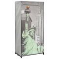 vidaXL, vidaXL Kleiderschrank 75×45×160 cm New York Stoff