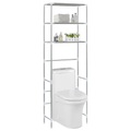 vidaXL 3-stufiges Toiletten-Regal Silbern 53×28×169 cm
