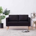 Diverse Hardware, 2-Sitzer-Sofa Stoff Schwarz