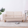 2-Sitzer-Sofa Stoff Cremeweiss