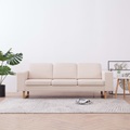 3-Sitzer-Sofa Stoff Cremeweiss