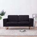 Diverse Hardware, 2-Sitzer-Sofa Stoff Schwarz