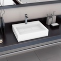 Diverse Hardware, Waschbecken 60 x 38 x 11 cm Mineralguss/Marmorguss Weiss