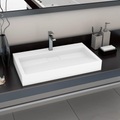 Diverse Hardware, Waschbecken 80 x 46 x 11 cm Mineralguss/Marmorguss Weiss