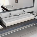 Diverse Hardware, Waschbecken 120 x 46 x 11 cm Mineralguss/Marmorguss Weiss