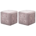 Diverse Hardware, Nachttische 2 Stk. Rosa 30x30x30 cm Samtstoff