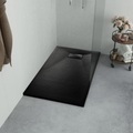 vidaXL, vidaXL Duschwanne SMC Schwarz 80×80 cm
