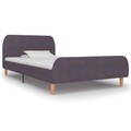 Diverse Hardware, Bettgestell Taupe Stoff 90x200 cm
