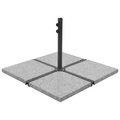 Diverse Hardware, Schirm-Gewichtsplatten 4 Stk. Quadratisch Grau Granit 100 kg