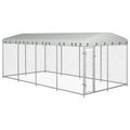 vidaXL Outdoor-Hundezwinger mit Überdachung 8x4x2,3 m