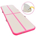 vidaXL, vidaXL Aufblasbare Gymnastikmatte mit Pumpe 400×100×10 cm PVC Rosa