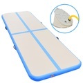 vidaXL, vidaXL Aufblasbare Gymnastikmatte mit Pumpe 800×100×10 cm PVC Blau