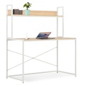 vidaXL Computertisch Weiß und Eiche 120×60×138 cm