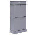 Diverse Hardware, Schuhschrank Grau 50 x 28 x 98 cm Paulownia Holz